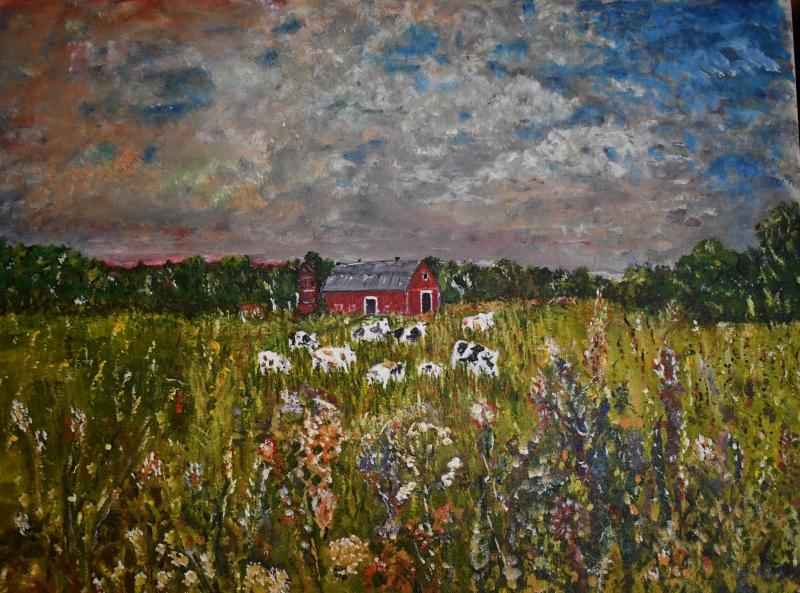 Connecticut Cows by artist Kurt Lapham